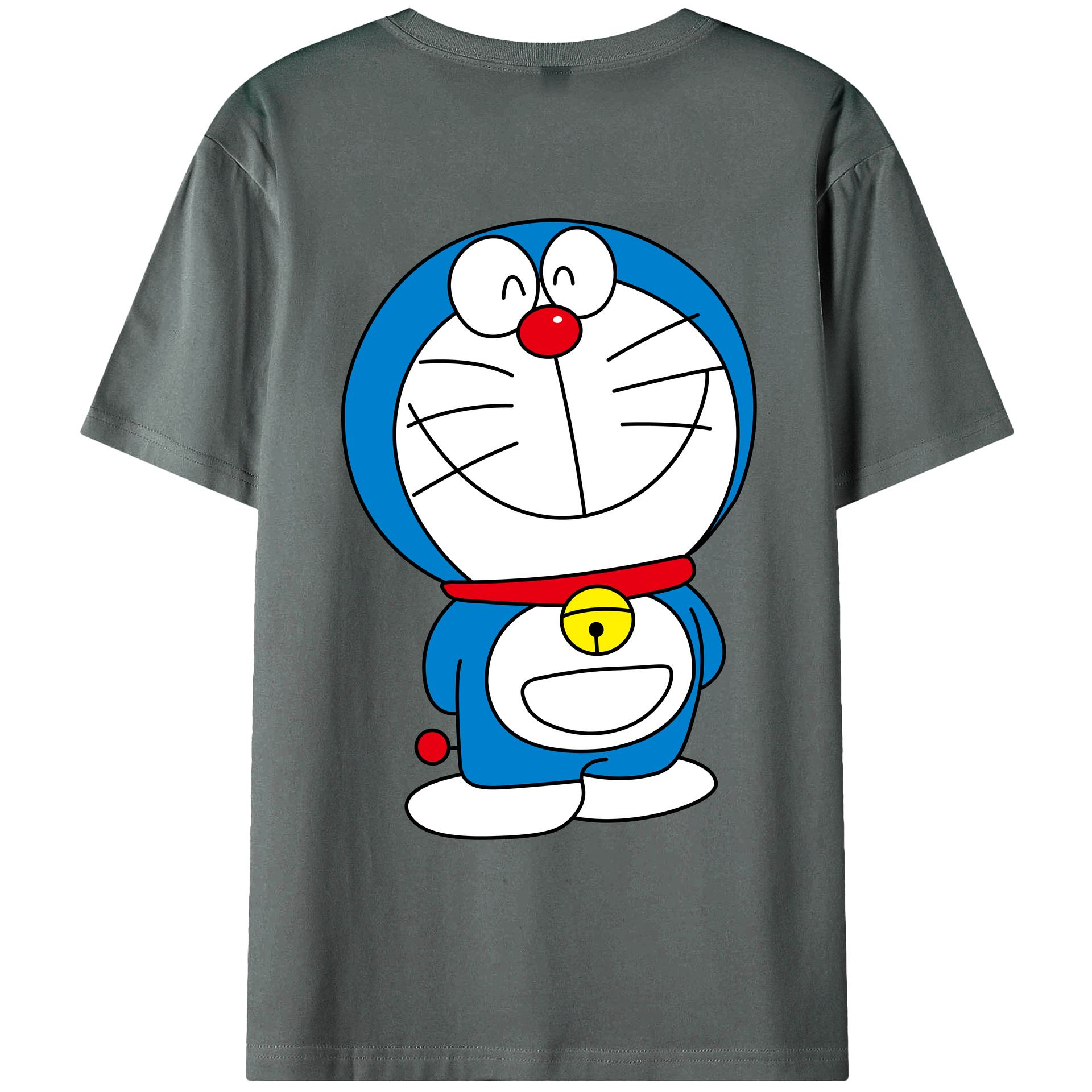 （画像用） ドラえもん Doraemon 綿100％ メンズ半袖Tシャツ（バックプリント） 通気性